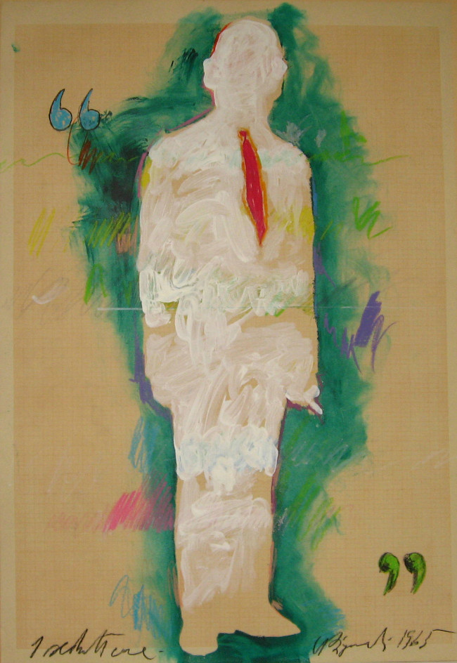 Un seduttore 1965 tecnica mista su carta millimetrata 69x48