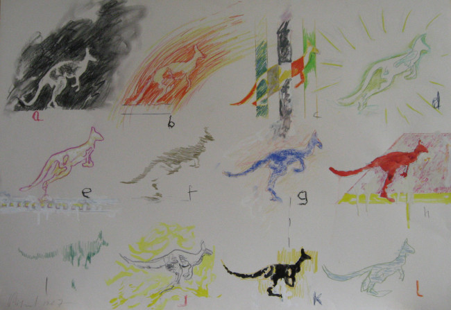 Senza titolo 1967 tecnica mista 70x100